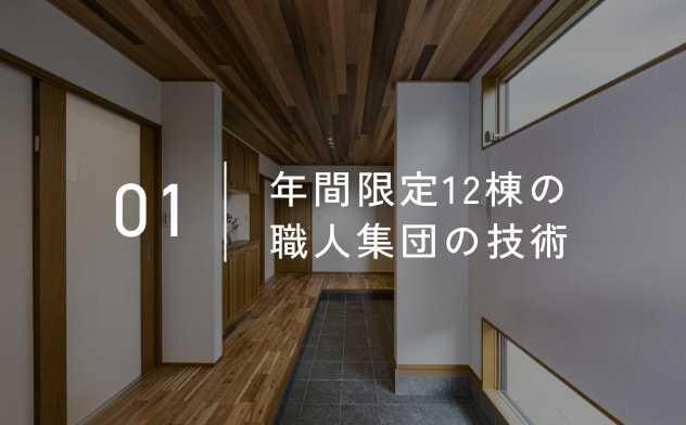 年間限定12棟の職人集団の技術